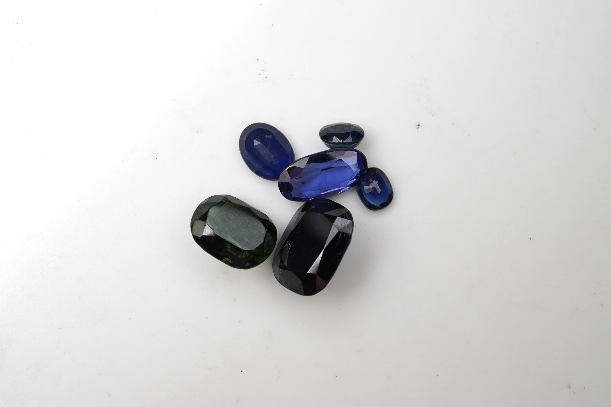 A collection of loose sapphires